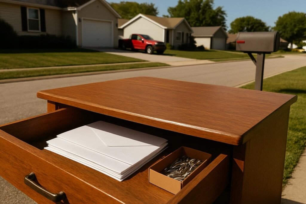 Un cajon de escritorio abierto con sobres. No declarar un 1099: qué pasa y cómo solucionarlo hoy